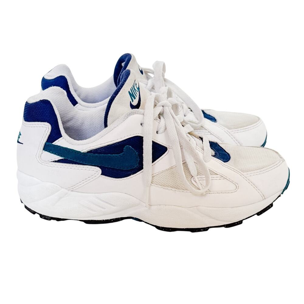 Vintage Nike Ceres Sneakers Mens sz 9.5 1995 White Navy Teal Rare Tennis Shoes
